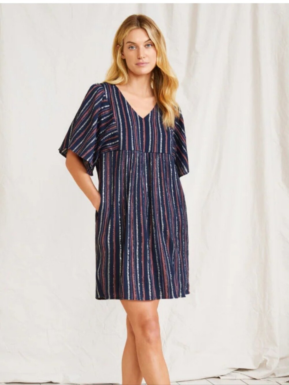 Garnet Hill Lola Shimmering Organic Cotton Dress; EUC; Size XL